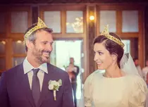 Cum arătau Monica și Nicolai Tand, în urmă cu șase ani, când au făcut nunta. Mireasa a purtat o rochie care a întors toate privirile