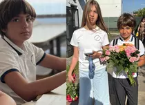 Horia Brenciu, imagini adorabile cu mezinii familiei în prima zi de școală. Fiul său Toma are 11 ani și este campion la baschet