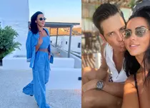 Lavinia Pîrva și Ștefan Bănică Jr., momente de tandrețe în Mykonos. Imagini rare din vacanța celor doi artiști în Grecia