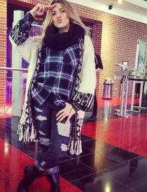 Fotografia în care Lidia Buble avea părul lung și 12 kilograme „în plus”.