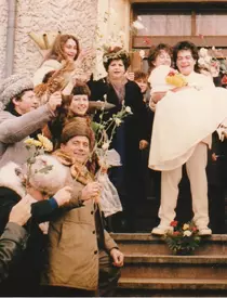 Leo Iorga și soția sa, Paula, în ziua nunții