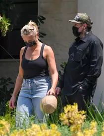 *EXCLUSIVE* Cameron Diaz mingles with friends after lunch in Century City