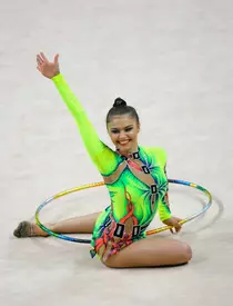 Alina Kabaeva performing with hoop