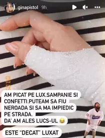 Gina cu mana bandajata