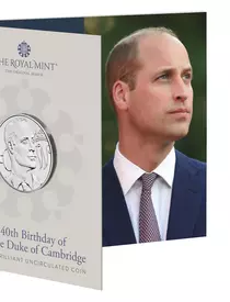 Prince William gets official 40th birthday commemorative UK coin