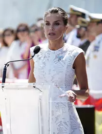 Queen Letizia At Delevery National Flag To Special Naval Warfare Force – Murcia