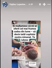 Alina de la Mireasa, sezonul 5, a născut un băiețel. Mesajul transmis de Valentin și primele imagini cu bebelușul: „Îți mulțumesc că mi-ai oferit cel mai frumos cadou din lume"