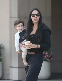 *EXCLUSIVE* Noor Alfallah looks stylish in black ensemble during lunch outing with her mother in Los Angeles