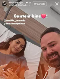 bella santiago si sotul ei in lift