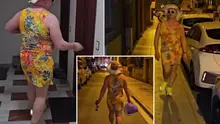 Artistul nostru a ieșit pe stradă în rochie mini, mulată, mândru de felul în care arată: „M-am îmbrăcat ca o zeiță”. Uită-te bine la poze, îl recunoști? Îl știe toată România / FOTO