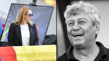 Andreea Esca, fotografiată lângă sicriul lui Mircea Lucescu, pe Arena Națională. Numeroase persoane publice din România au mers să-și ia adio de la regretatul antrenor / GALERIE FOTO