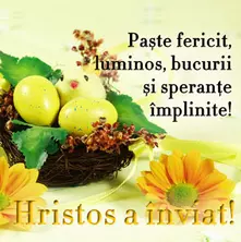 Paste fericit, luminos...