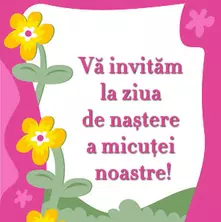 Va invitam la ziua de nastere...