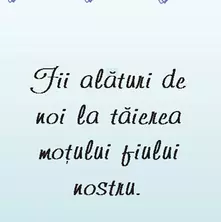 Fii alaturi de noi la...