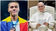 David Popovici s-a întâlnit cu Papa Leon al XIV-lea la Vatican. Campionul olimpic i-a oferit un cadou Suveranului Pontif: "Un moment unic"