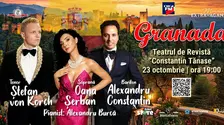 „GRANADA” – cu tenorul ŞTEFAN VON KORCH şi invitaţii - concert incandescent cu influențe spaniole și mexicane, pe scena Teatrului Constantin Tănase pe 23 octombrie
