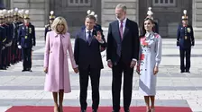 Regina Letizia a Spaniei, apariție spectaculoasă la dineul de gală pentru Emmanuel și Brigitte Macron