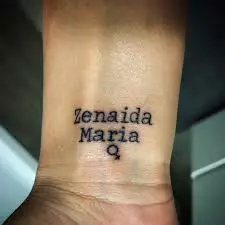 Adelina Pestritu tatuaj Zenaida Maria