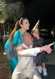 Blu Jerusalema și Gianluca Vacchi familie2