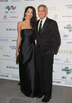 George Clooney si Amal Alamuddin la Celebrity Fight Night, in Florenta