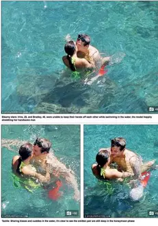 Captură din Daily Mail, în care au apărut fotografiile cu Irina și Bradley pe Coasta Amalfi