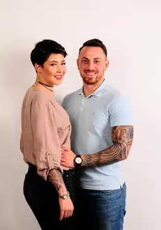 Geanina și iubitul ei, Costas, concurenți la Insula iubirii.