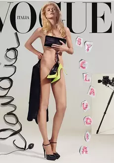 Claudia Schiffer, pe coperta Vogue Italia la 48 de ani!