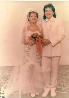 Leo Iorga și soția sa, Paula, în ziua nunții