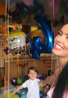 Andreea Mantea şi fiul ei, David