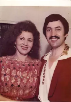 Anton Achiței în tinerețe, alături de Irina Loghin