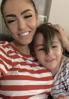 Andreea Mantea și fiul ei