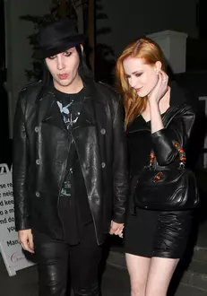 **CELEBRITY SPLITS 2010** Marilyn Manson takes fiancee Evan Rachel Wood to STK for a mid-week treat