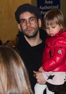 Scarlett Johansson is seen back with her Ex Husband  Romain Dauriac and their daughter Rose Dorothy Dauriac as they arrive in New York from a trip to Paris