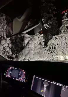 Adelina a ramas cu masina in zapada