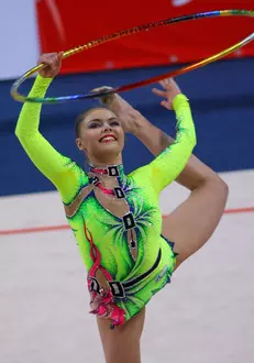 Alina Kabaeva performing with hoop