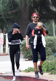 *EXCLUSIVE* Bradley Cooper and Irina Shayk taking their daughter to an Easter party