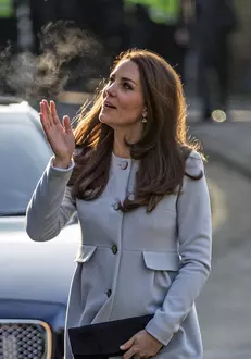 The Duchess of Cambridge arrives at the family friends charity venue in Kensington. The Duchess of Cambridge will attended a coffee morning at Family Friends, a voluntary organisation providing befriending and mentoring services to families in deprived ar