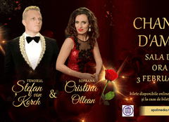 CHANSONS D"AMOUR  – concert de arii şi duete de dragoste în premieră pe 3 februarie la Sala Dalles