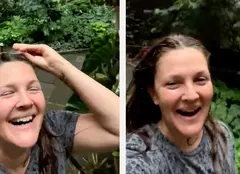 Toată lumea este obsedată de acest clip viral cu Drew Barrymore în ploaie