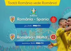 PRO TV va transmite joi, 5 septembrie, meciul în cursa pentru calificarea la EURO 2020: România-Spania