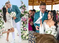 Larisa Iordache s-a căsătorit cu Cristian Chiriță. Imagini de la petrecere. Mirii au sosit la restaurant într-o barcă