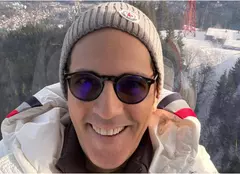 Ștefan Bănică, imagine rară cu fiul său cel mic, Alexandru, la schi. Cum l-a surprins pe pârtie: „Cei mici schiază, cei mari se uită”