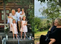 Laura Cosoi și-a creștinat fiica în Maramureș. Imagini de la botezul Aidei. Invitații au petrecut în mijlocul naturii