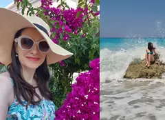 Primele imagini cu Iuliana Tudor în costum de baie de când s-a lansat pe micul ecran. Prezentatoarea se relaxează în Grecia