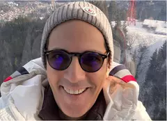 Ștefan Bănică, imagine rară cu fiul său cel mic, Alexandru, la schi. Cum l-a surprins pe pârtie: „Cei mici schiază, cei mari se uită”