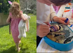 Meghan Markle, imagini rare cu Archie și Lilibet! „Micul artist” și „Iepurașul” din Montecito au făcut spectacol la vânătoarea de ouă