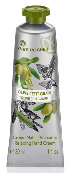 Cremă de mâini relaxantă, Yves Rocher, Crème mains relaxante Olive Petit Grain, 10,90 lei