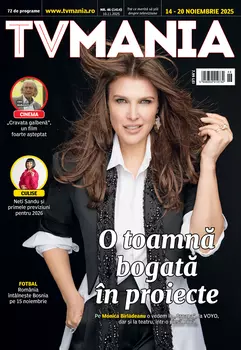 TVMania de luni, 10 noiembrie: Monica Bîrlădeanu, între „Groapa”, teatru și planuri noi – 72 de programe pentru 14–20 noiembrie!