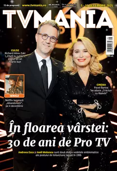 Coperta TVMania 49/2025: Andreea Esca și Andi Moisescu marchează 30 de ani de Pro TV