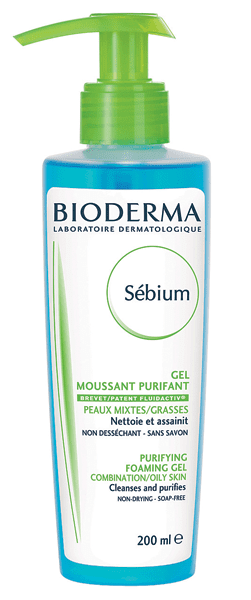 Gel spumant ten mixt/gras, Bioderma, Sébium, 30 lei